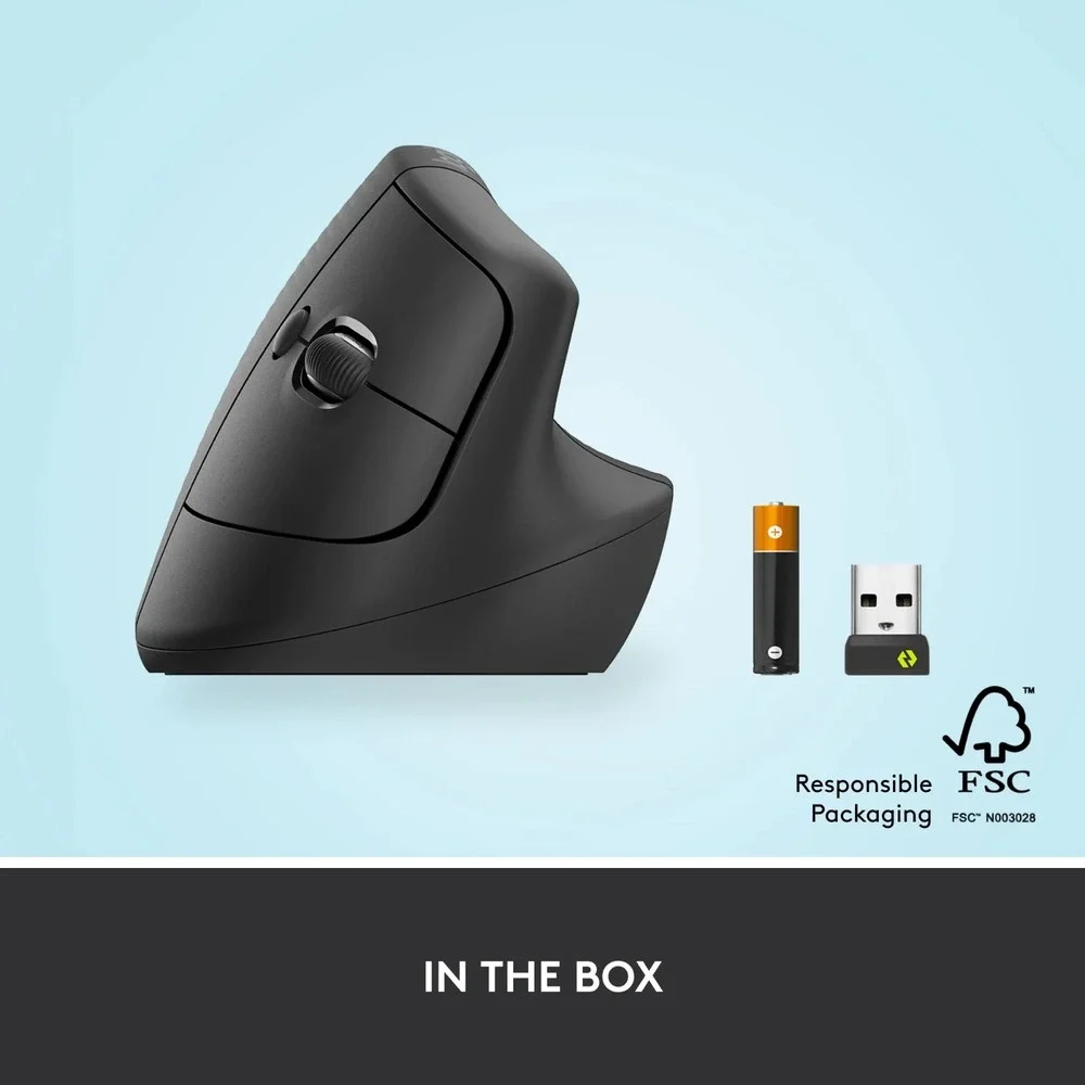 Logitech Lift Wireless Vertical Ergonomic Mouse ( 910-007293 )